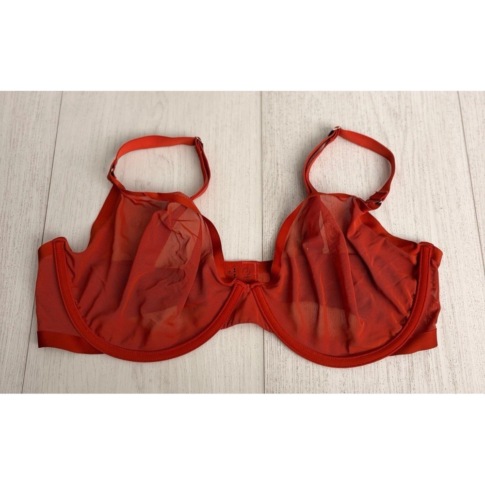 CUUP The Plunge Unlined Bra Size 38F - Brick Color